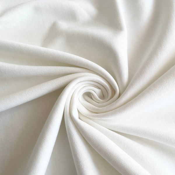 Organic Cotton Sweatshirt Fleece - White