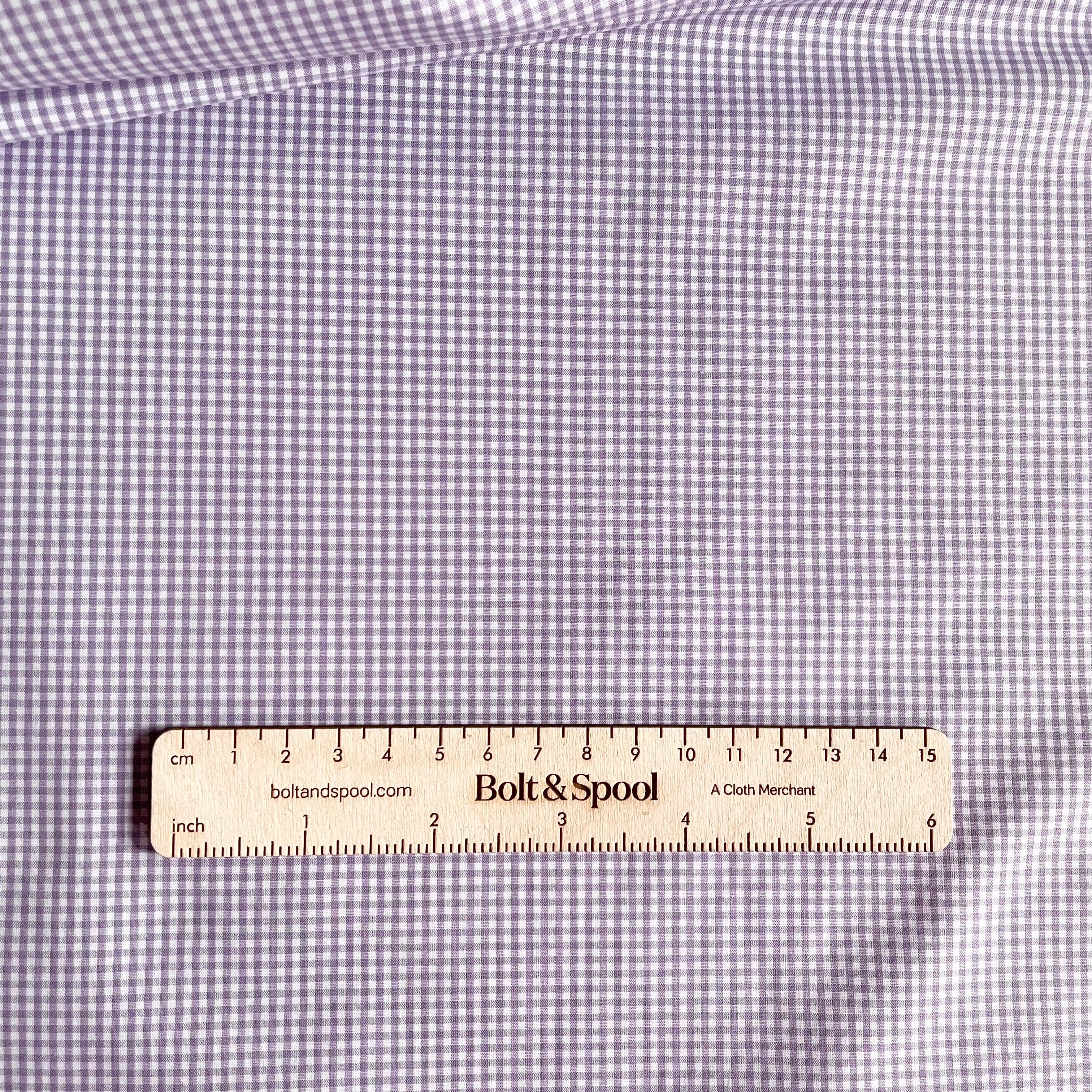 Gingham Cotton Shirting - Lavender