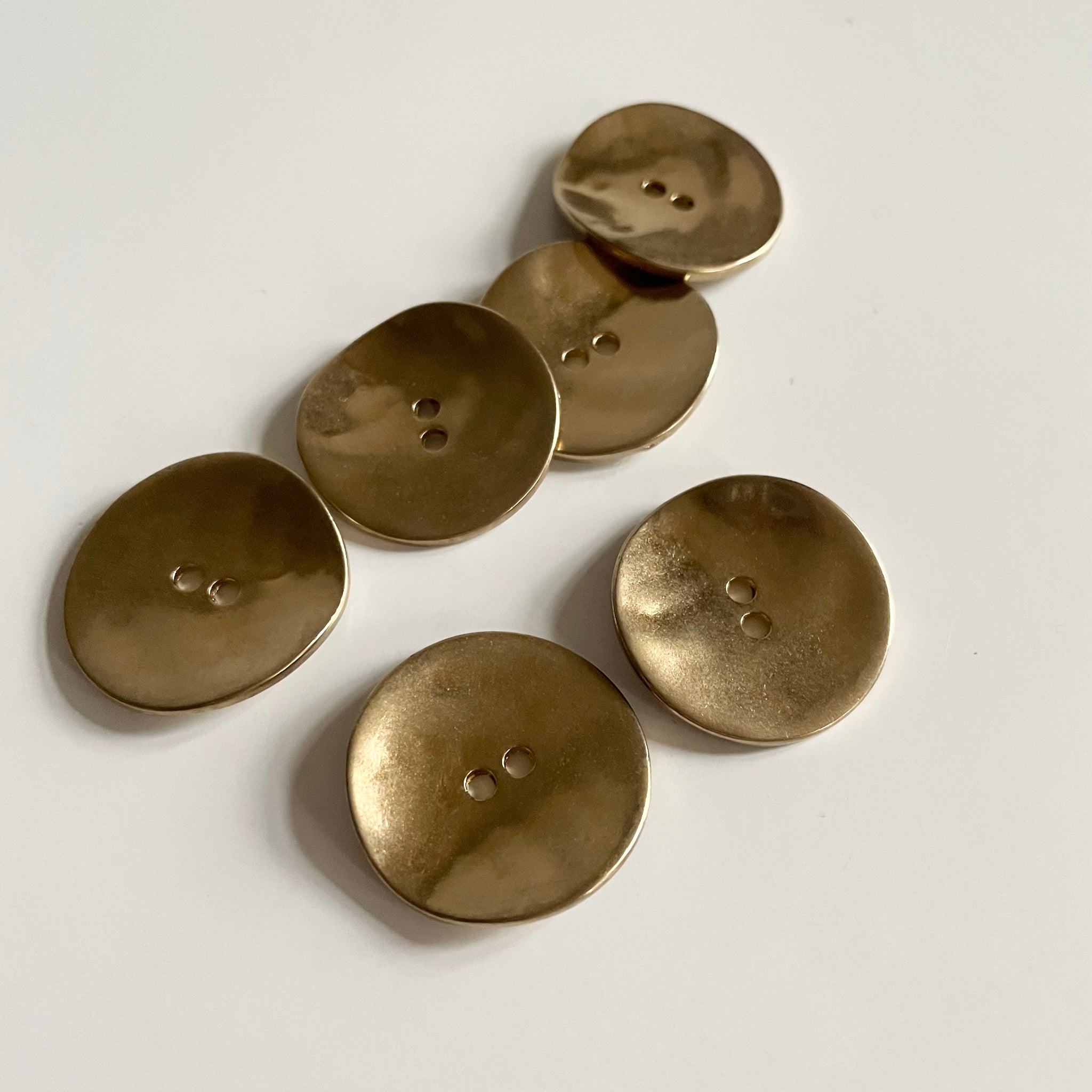Single Molded Brass Two Hole Button