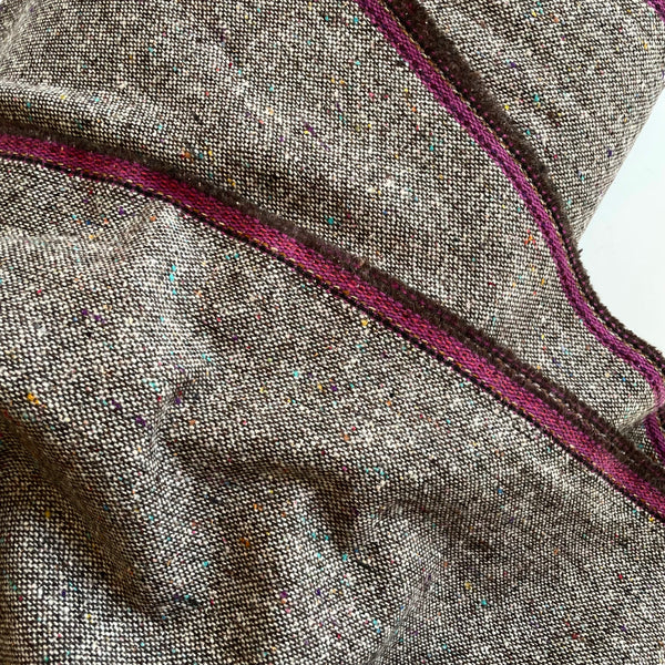 Donegal Tweed Wool - Brown fabric