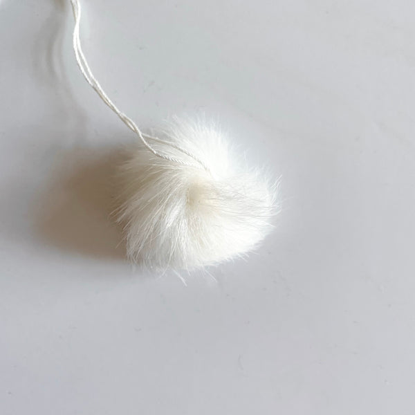 Mokuba Faux Fur Ball - White