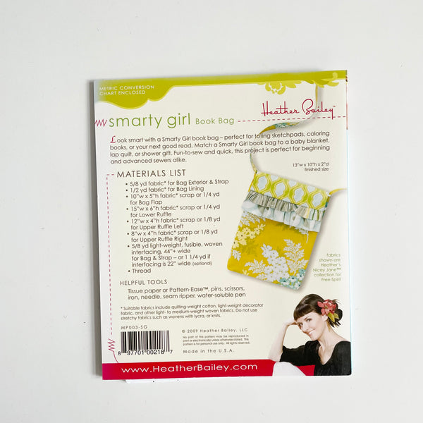 Heather Bailey Patterns : Smart Girl Book Bag