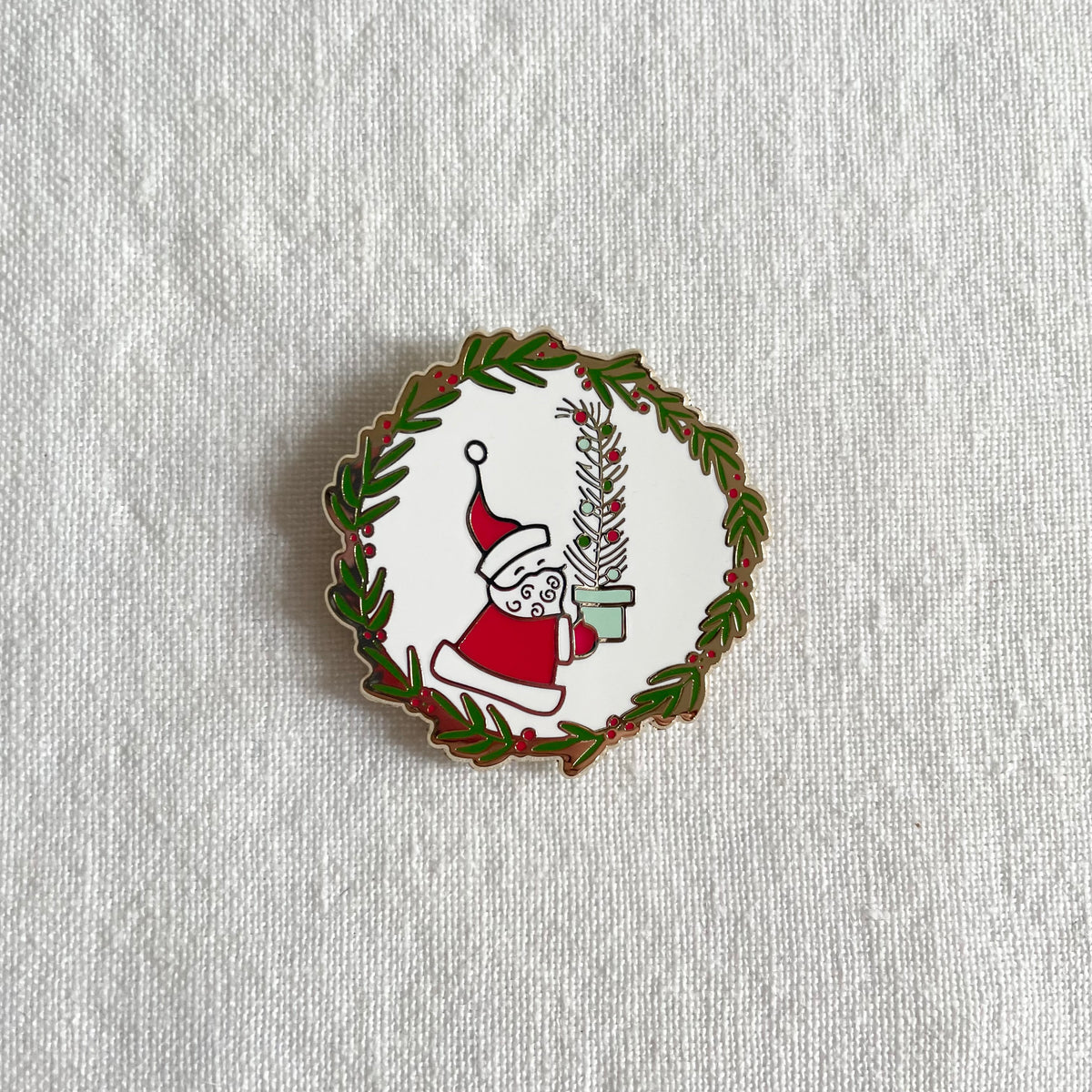 Flamingo Toes Magnetic Needle Minder - Vintage Santa