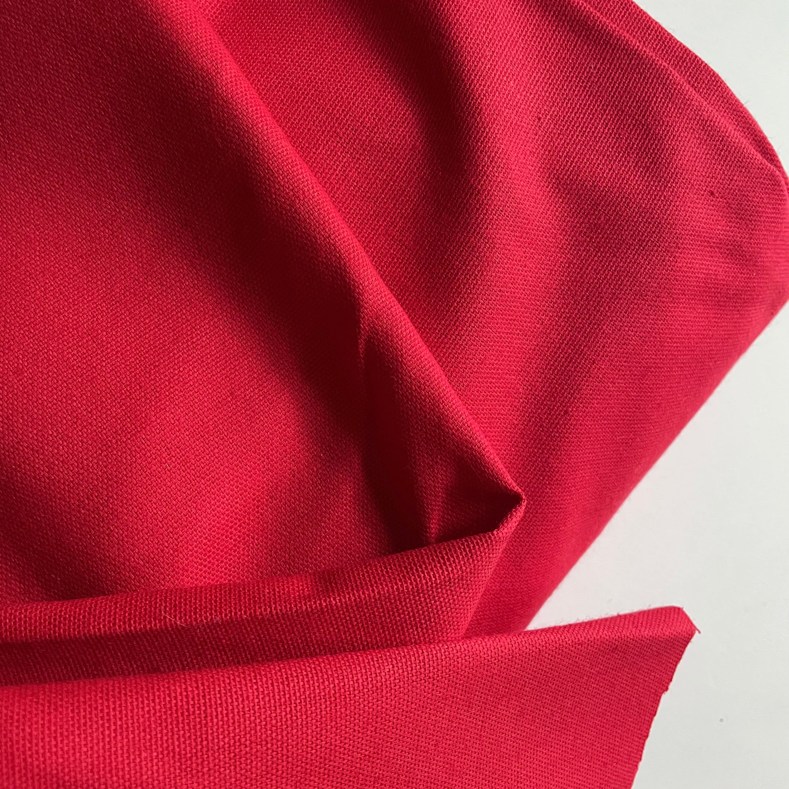 Cotton Canvas - Bright Red