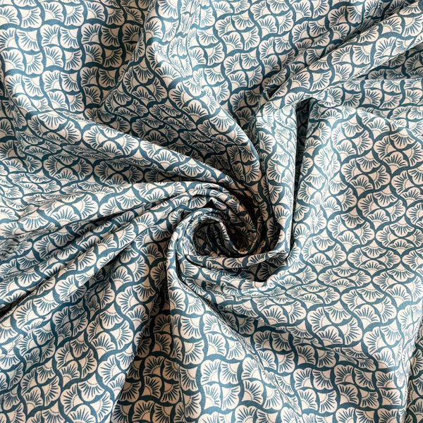 Cloud9 Organic Cotton : Summer Garden - Petal Reverie Blue