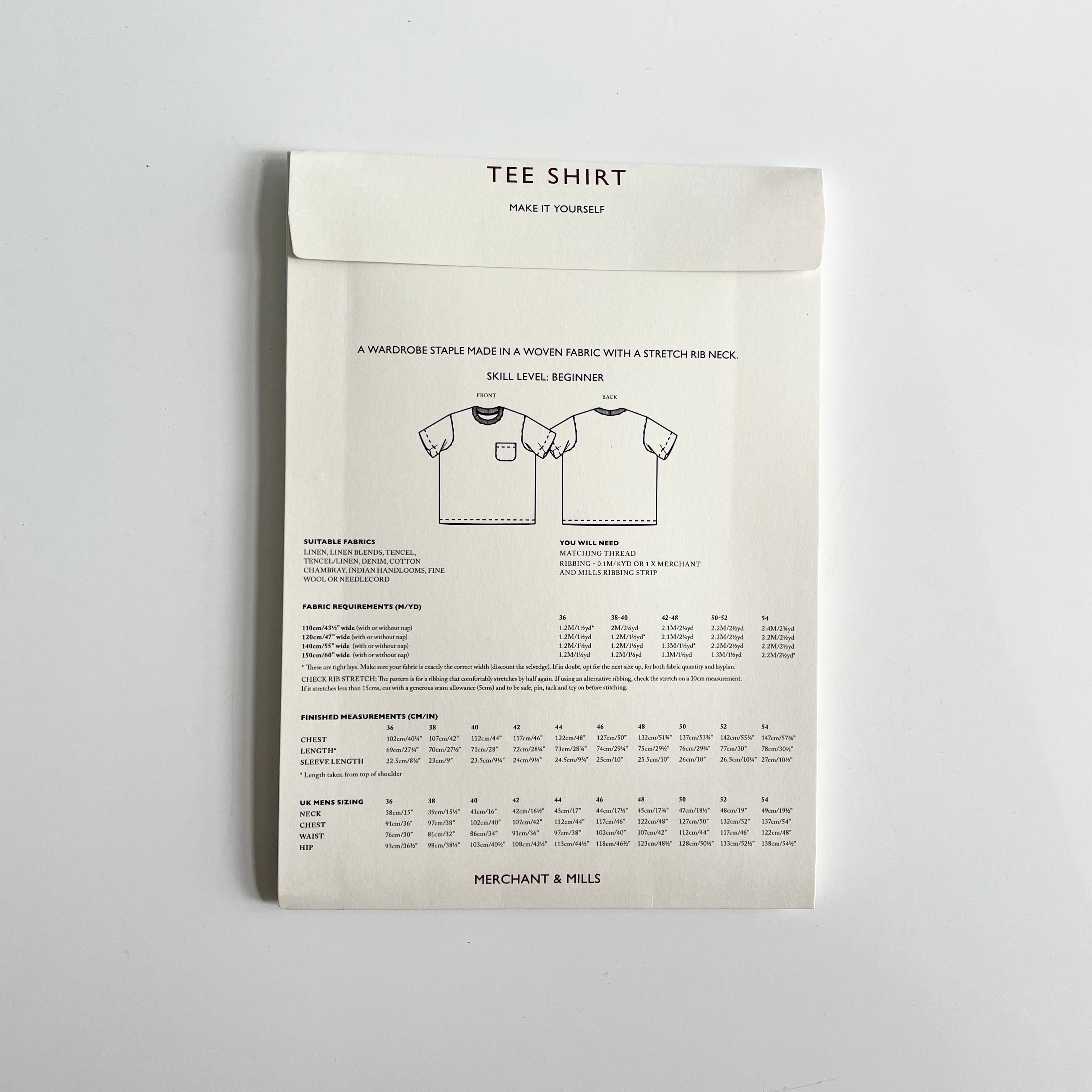 Merchant & Mills Pattern : Tee Shirt