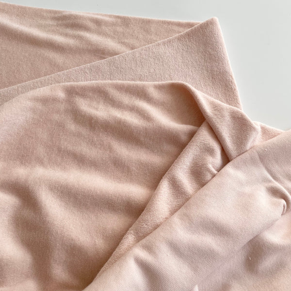Organic Cotton Knitted Terry Cloth - Peach Blush