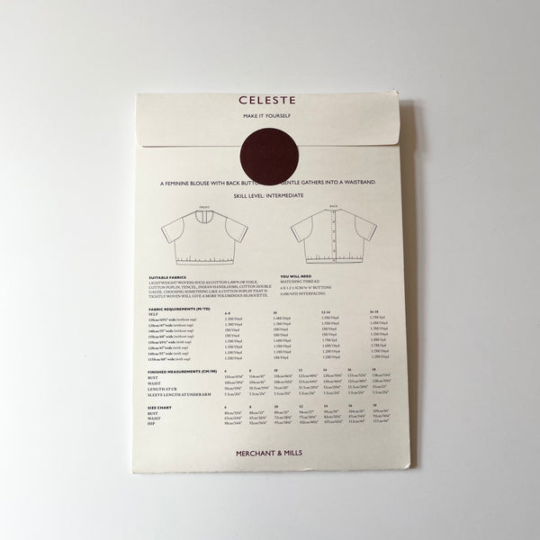 Merchant & Mills Pattern : The Celeste