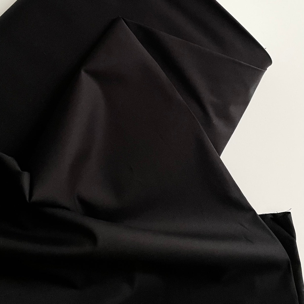 Stretch Cotton Broadcloth - Black