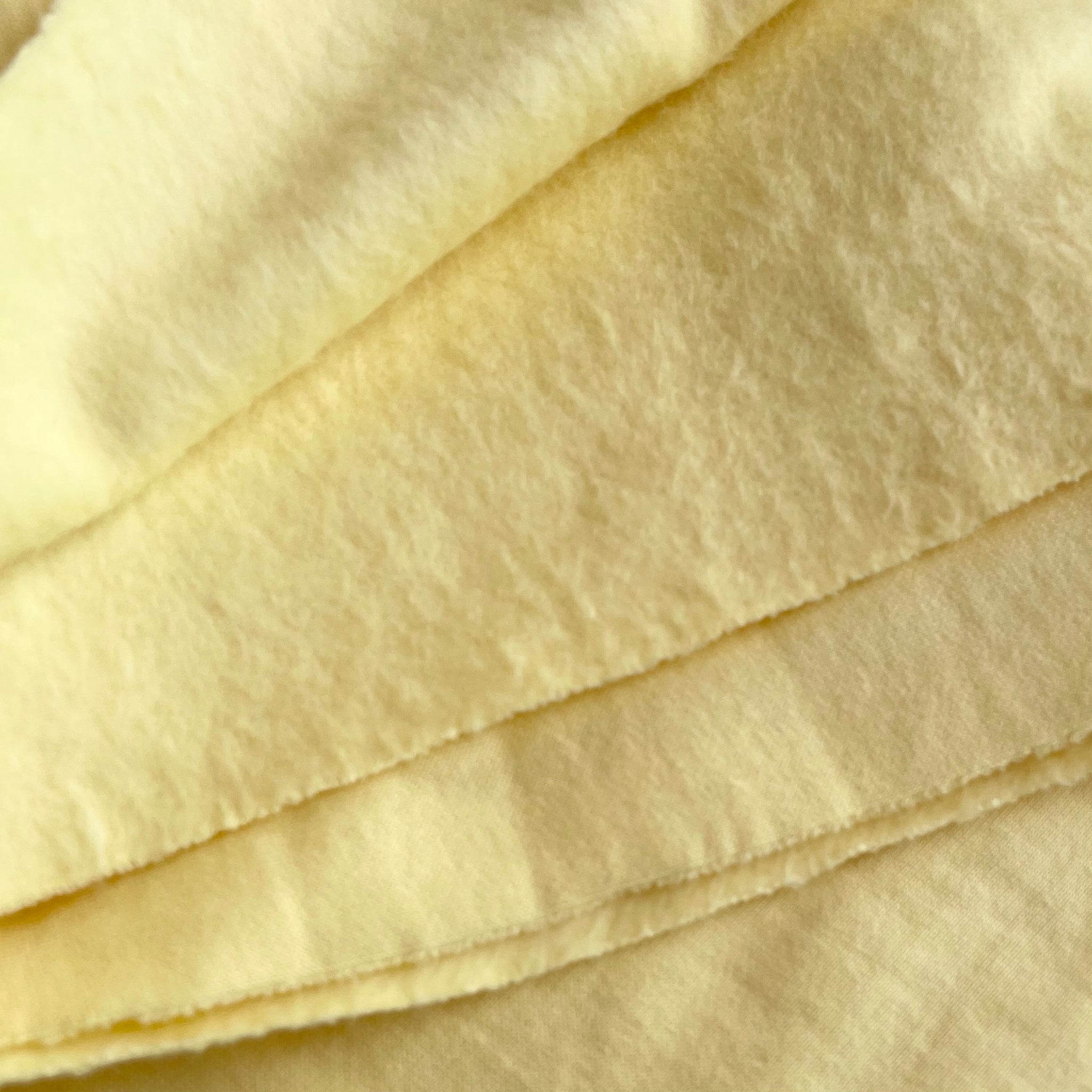 Organic Cotton Sweatshirt Fleece - Yellow Cream