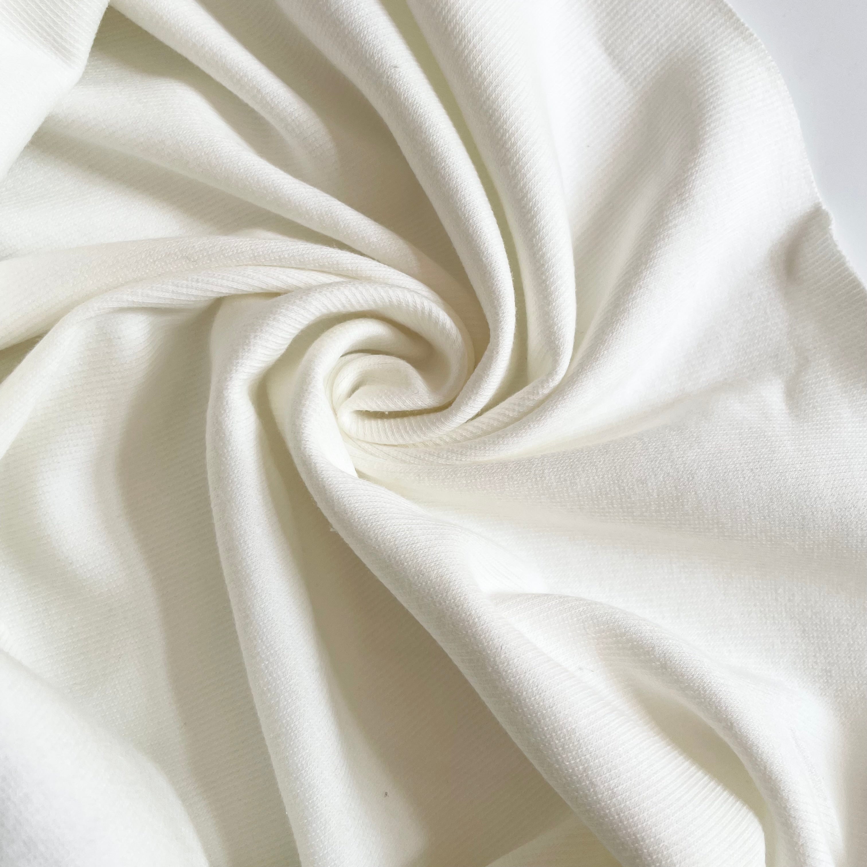 Organic Cotton 2x2 Rib Knit - Ivory