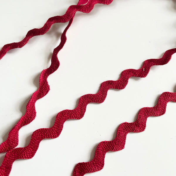 French Cotton Ric Rac - Red