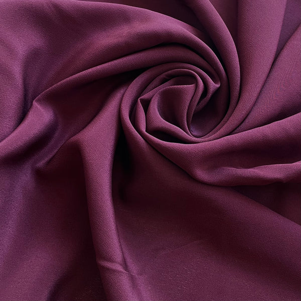 Silk Crepe de Chine - Plum