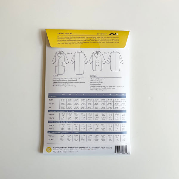 Closet Core Patterns : Phoebe Coat