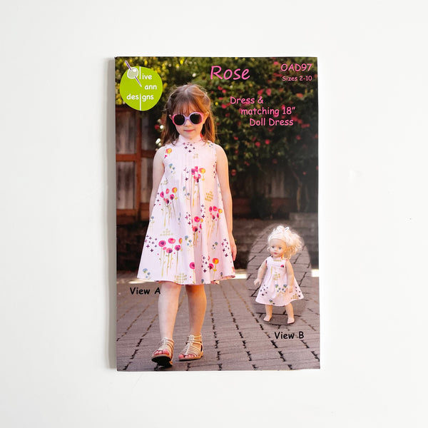 Olive Ann Patterns : Rose Dress & Doll Dress