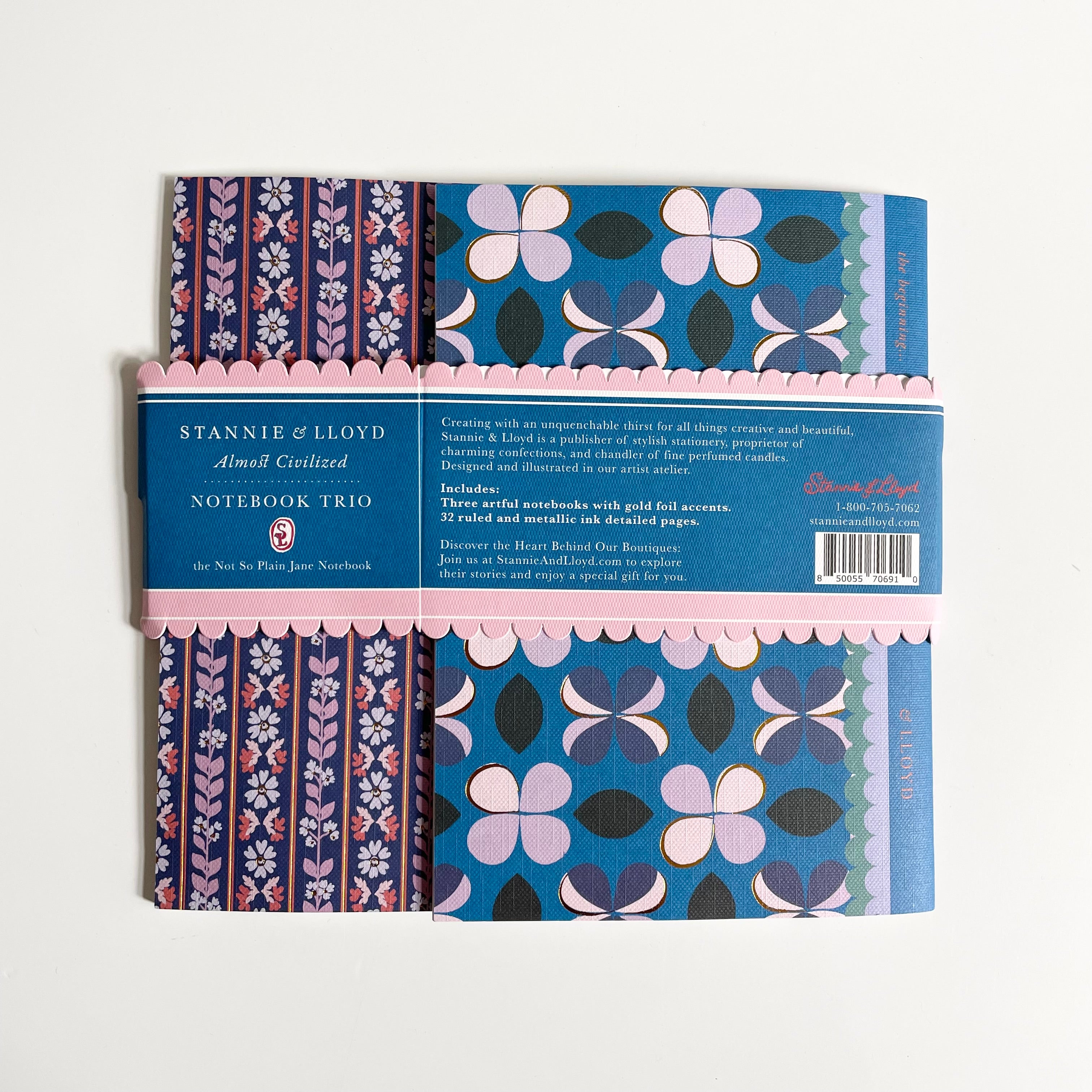 Stannie & Lloyd Notebook Trio - Modern Toile