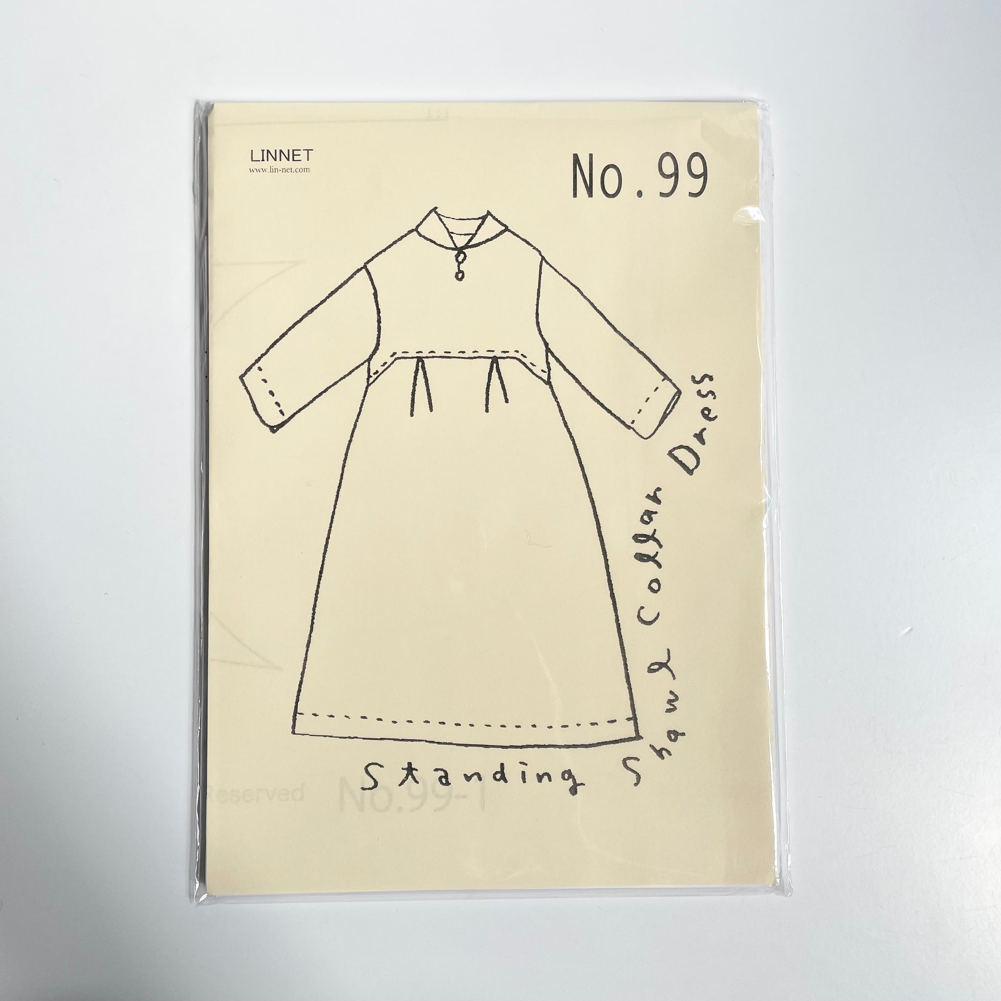 Linnet Pattern No. 99 : Dress with Standing Shawl Collar