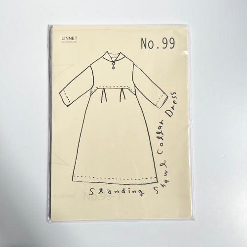 Linnet Pattern No. 99 : Dress with Standing Shawl Collar