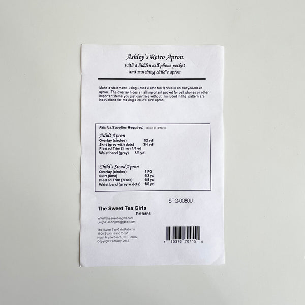 The Sweet Tea Girls Patterns : Ashley's Retro Apron