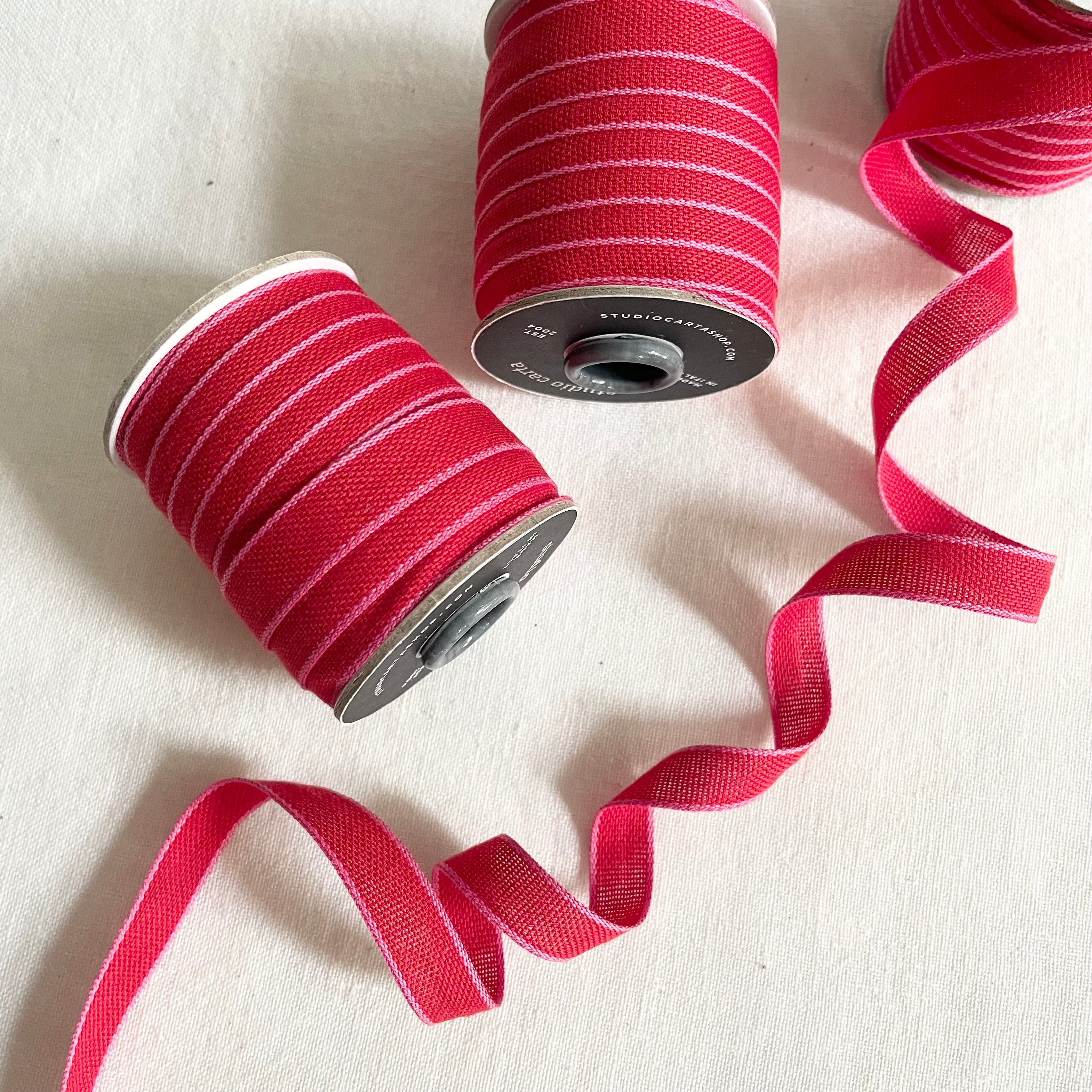 Studio Carta Drittofilo Cotton Ribbon - Red / Fuchsia