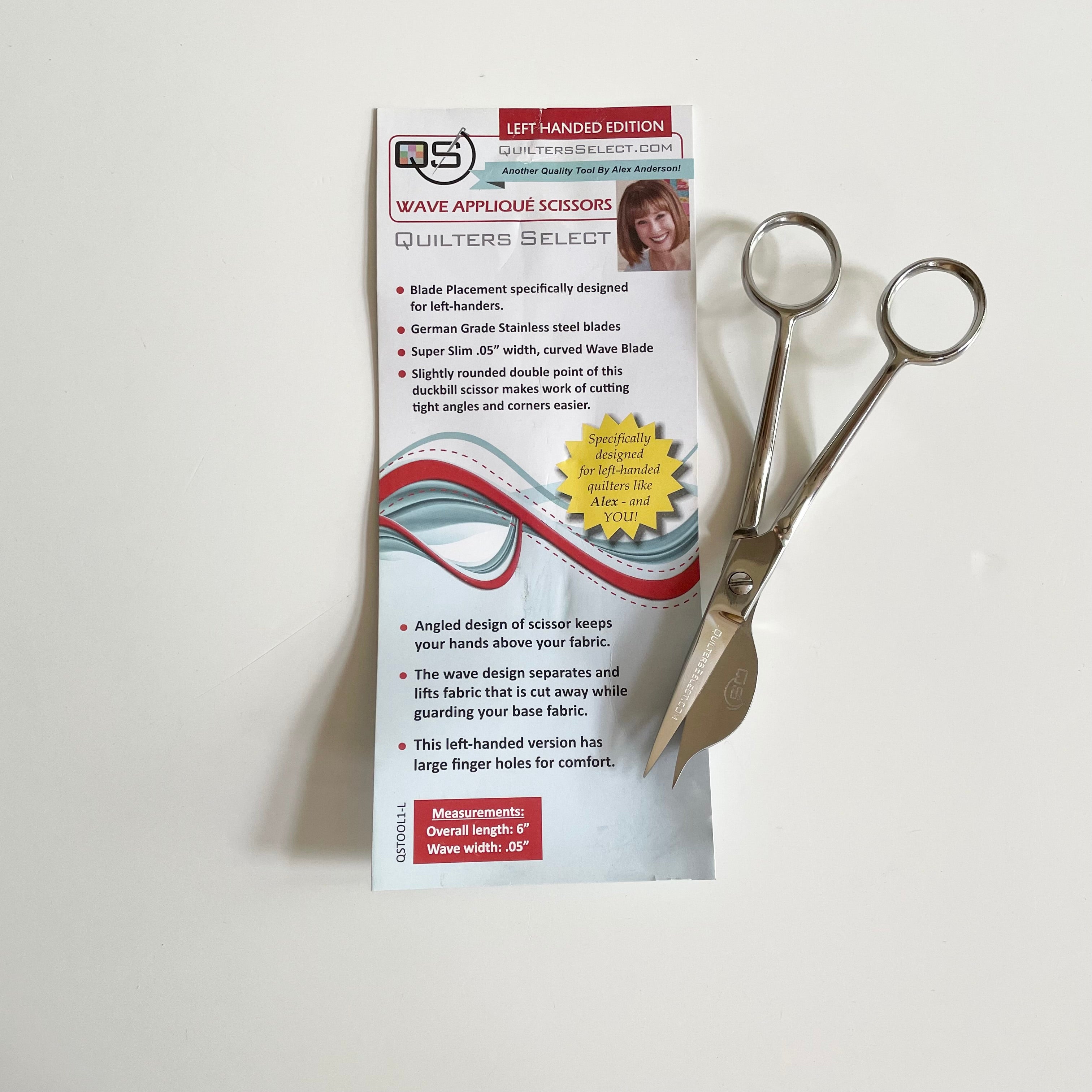 Wave Duckbill Applique Scissors - 6" Left-Handed