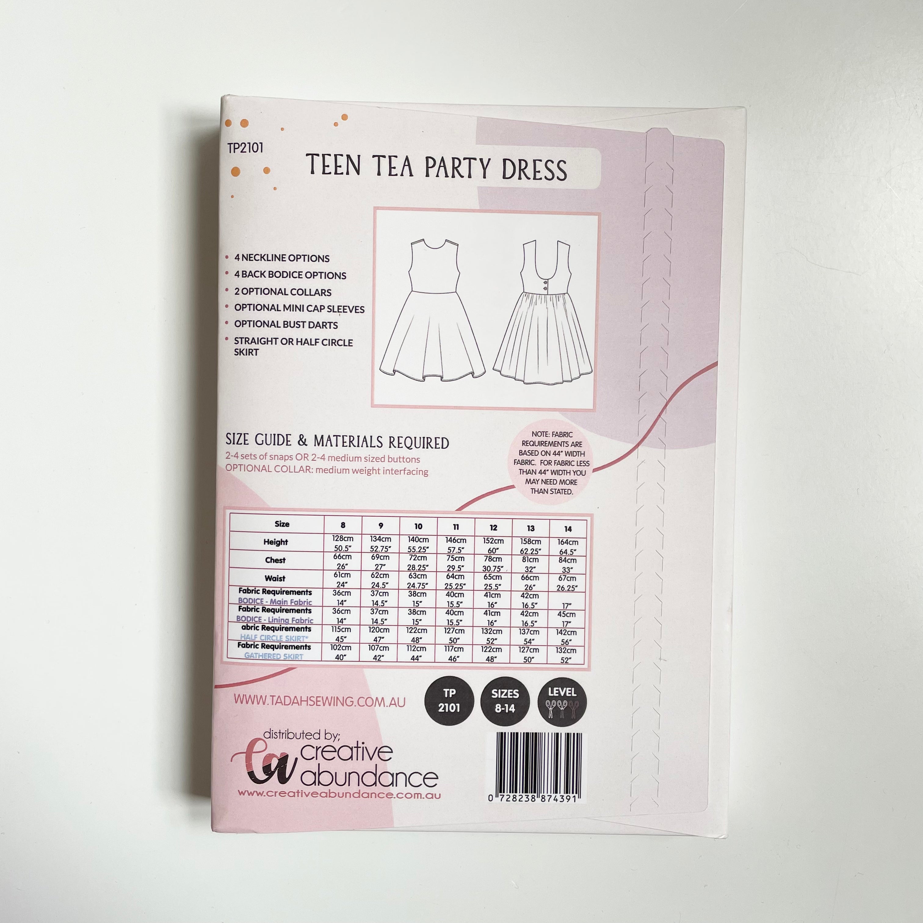 Tadah Patterns : Teen Tea Party Dress