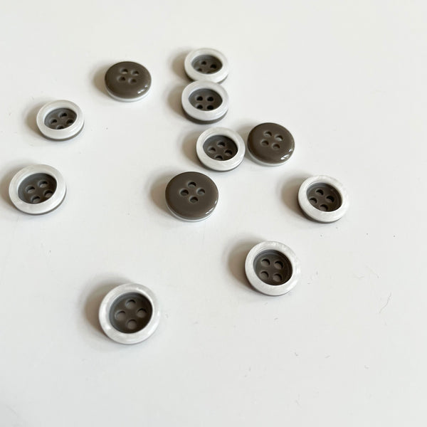 Fashion Rim Button - White