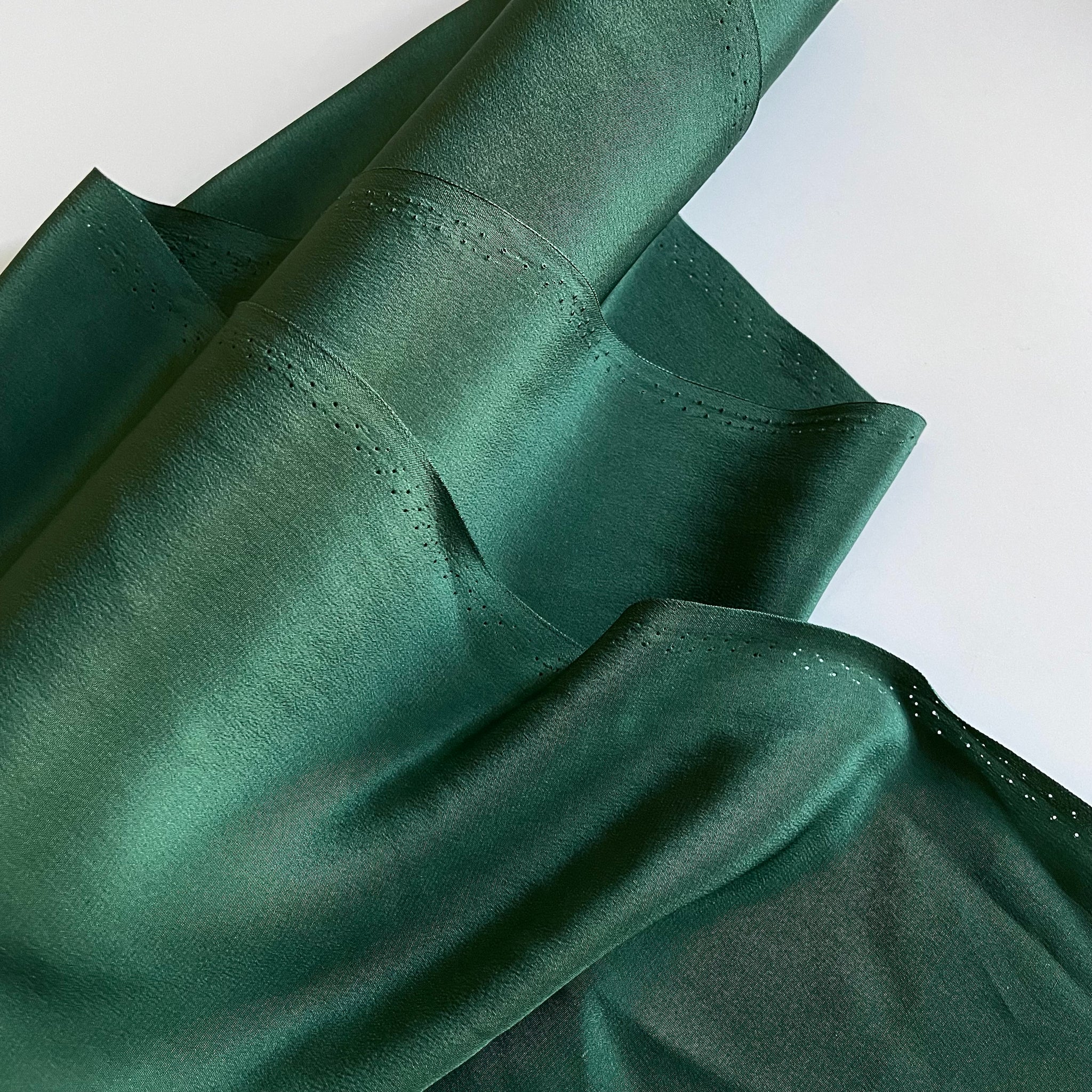 Silk Crepe de Chine - Forest Green