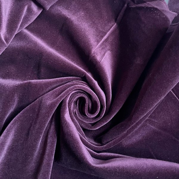 Verona Cotton Velveteen - Aubergine