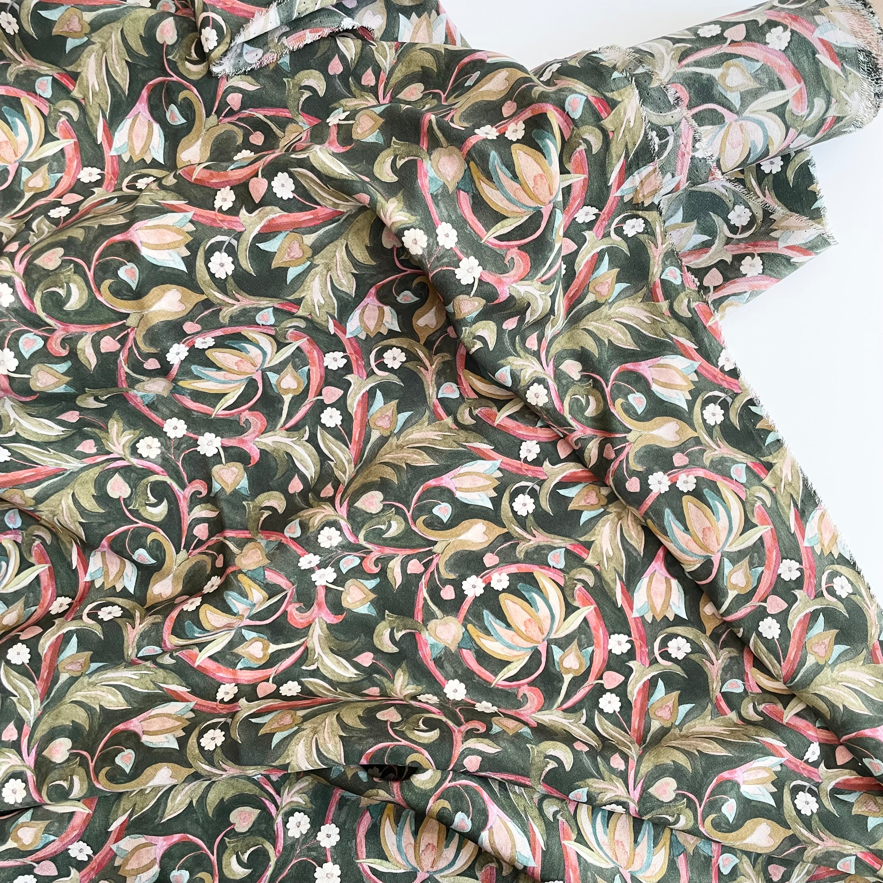 Liberty Fabrics Kensington Crepe de Chine - The West Garden