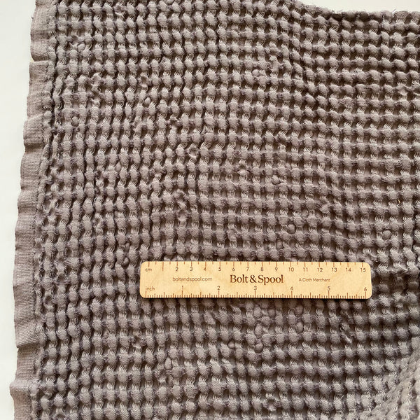 Waffle Weave Linen / Cotton - Jet