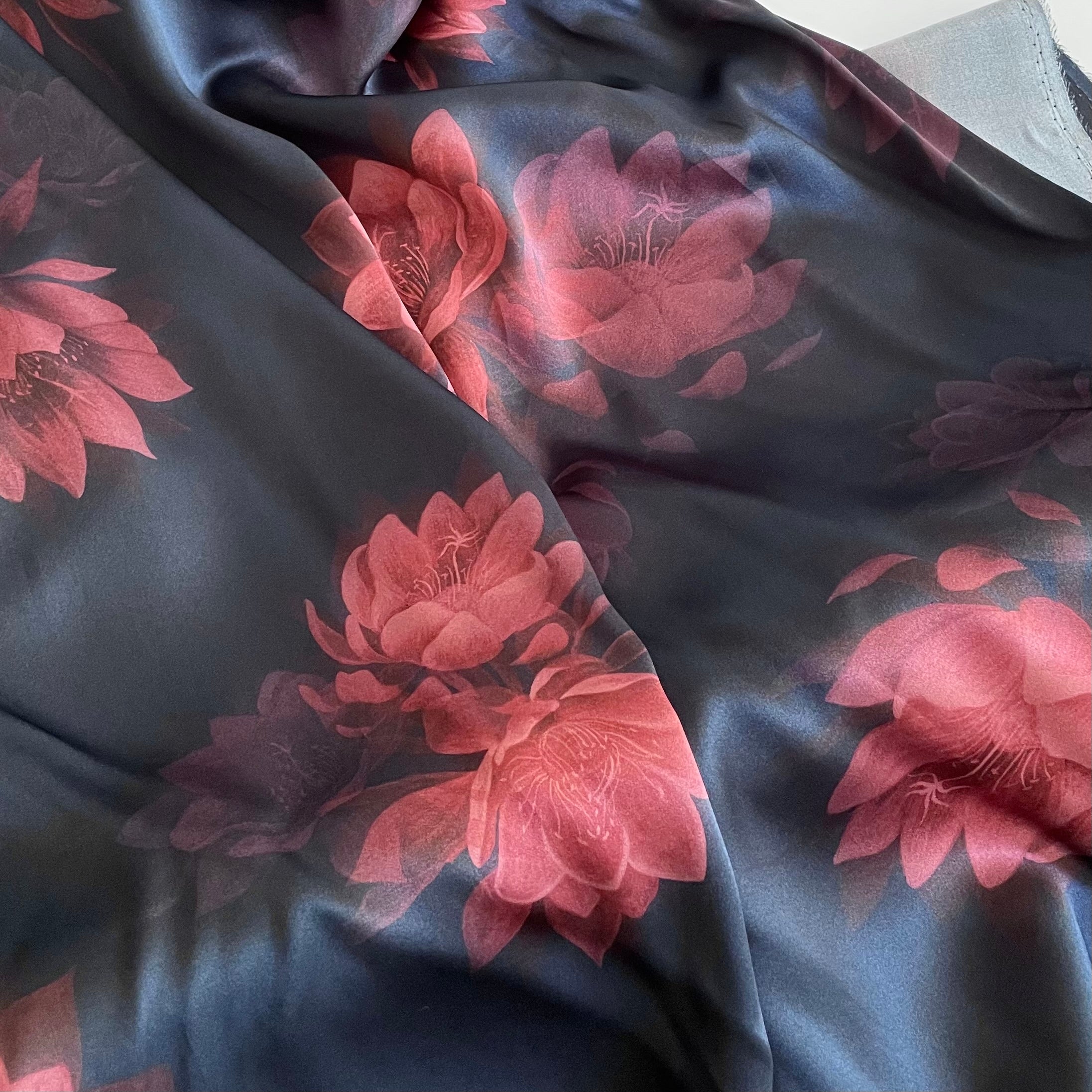 Liberty Fabrics Belgravia Silk Satin - Aura Night B