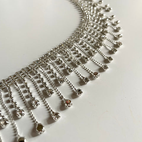 Rhinestone Chain Pendant Trim