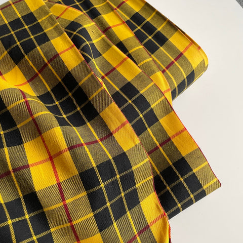 Robert Kaufman House of Wales Plaid - Yellow / Black