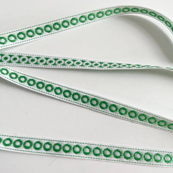 Mini Circles Ribbon - Green