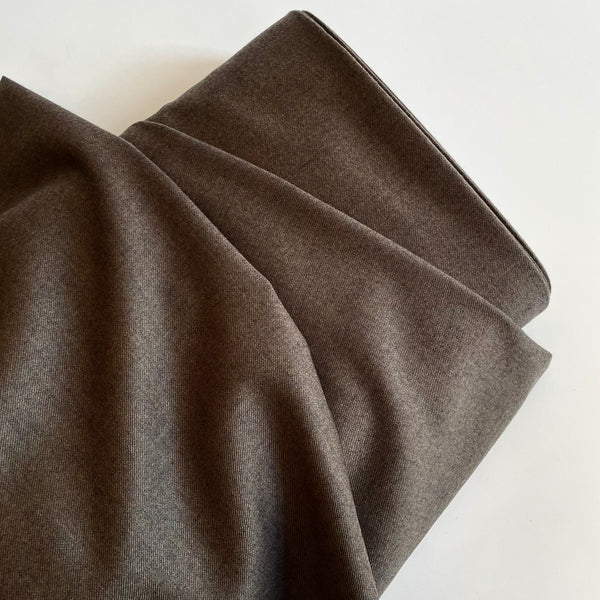 Super 100s Suiting Wool - Espresso fabric
