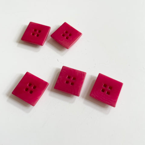 Square Button - Rose