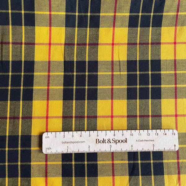 Robert Kaufman House of Wales Plaid - Yellow / Black