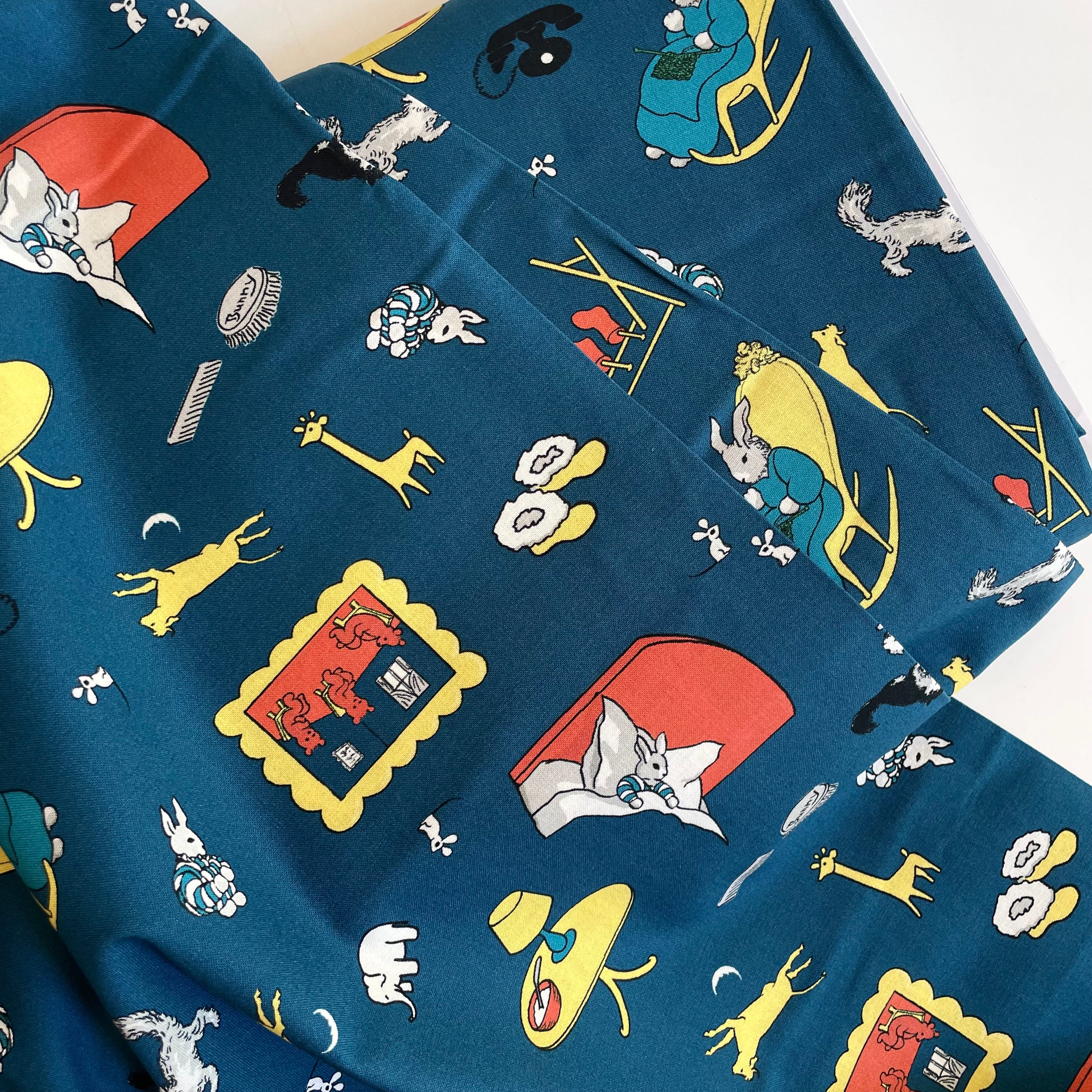 Cloud9 Organic Cotton : Goodnight Moon - Tossed Teal