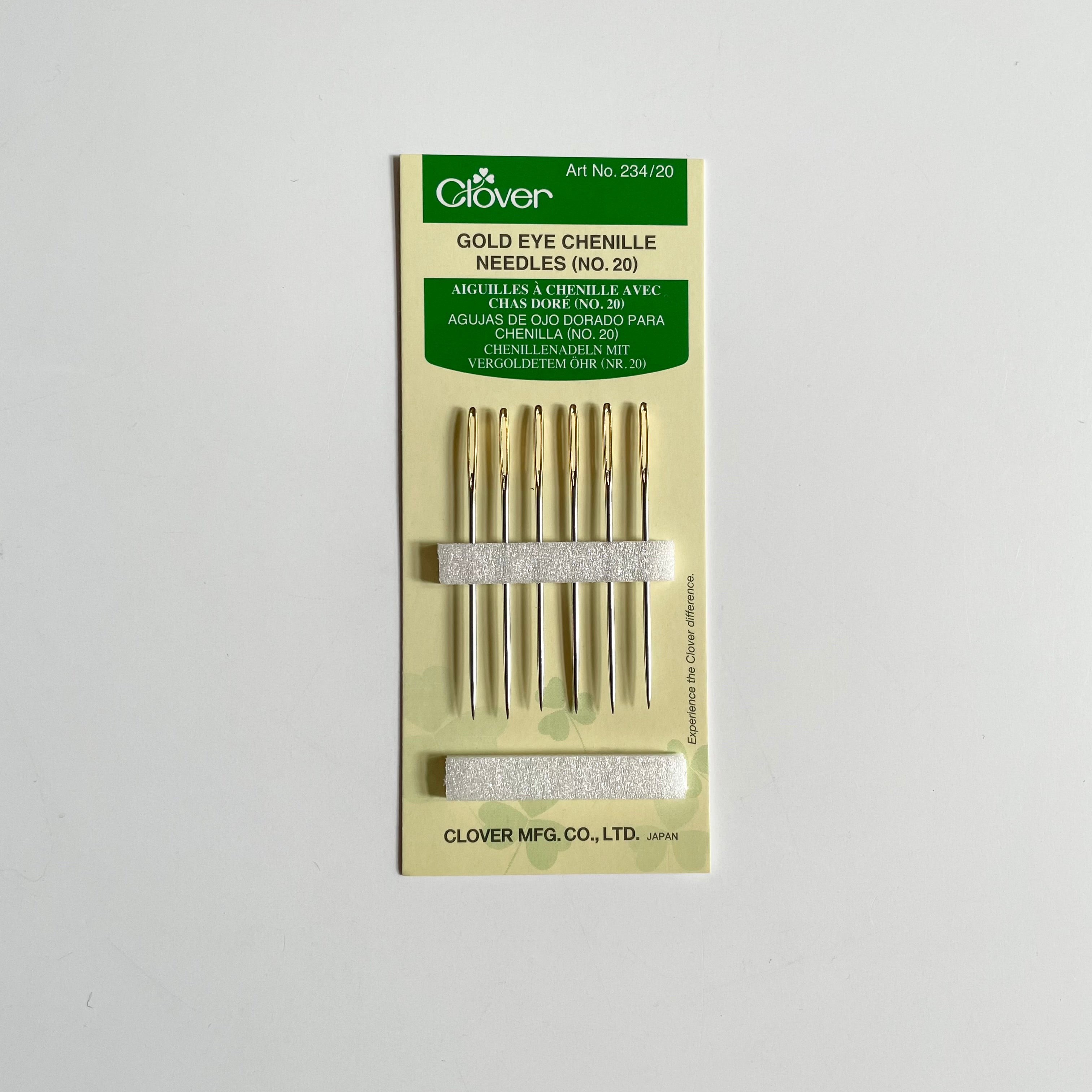 Clover Gold Eye Chenille Needles - Size 20