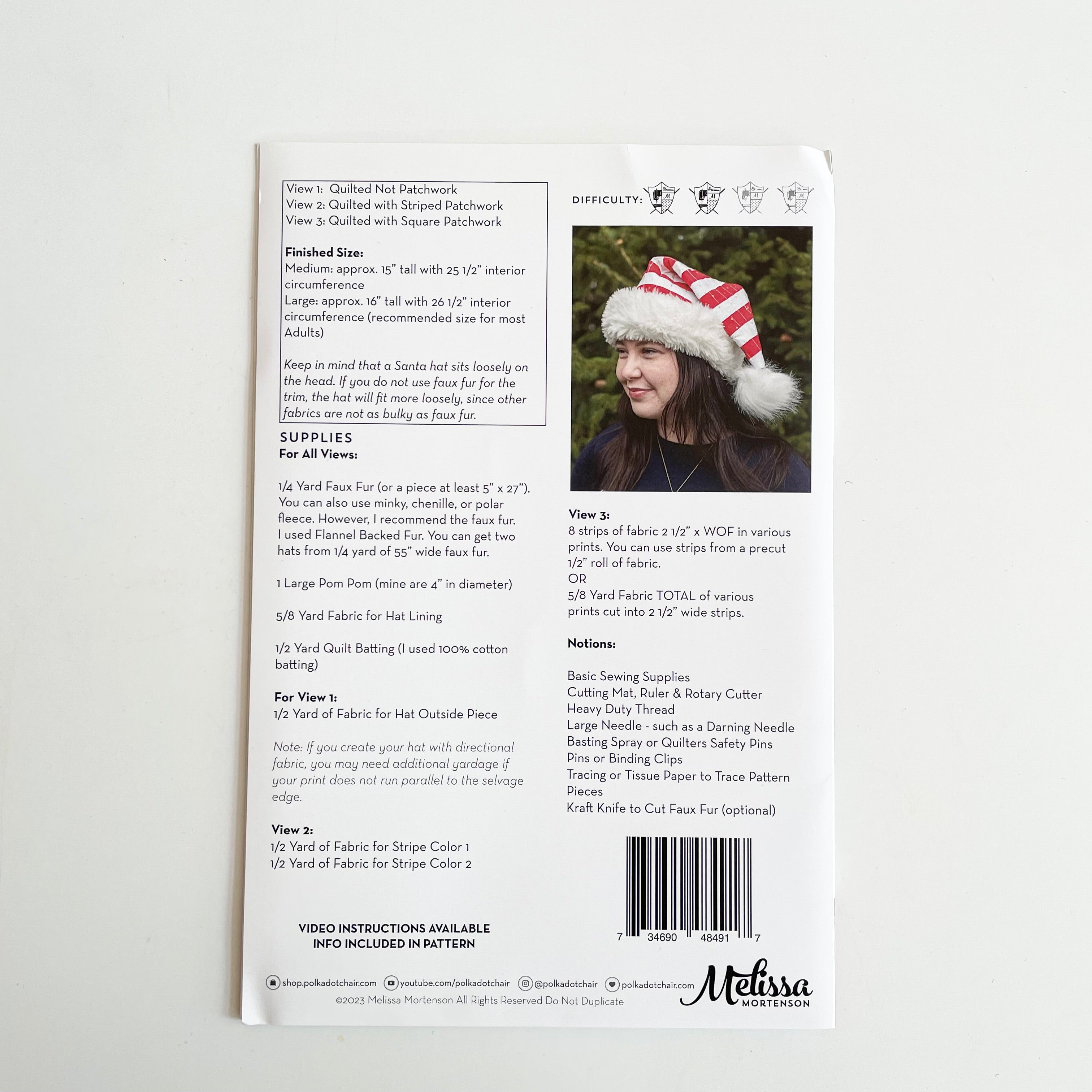 Melissa Mortenson : Snowbound Santa Hat