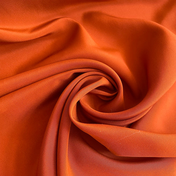 Silk Crepe de Chine - Burnt Orange
