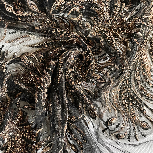 Beaded Tulle - Champagne Paradise