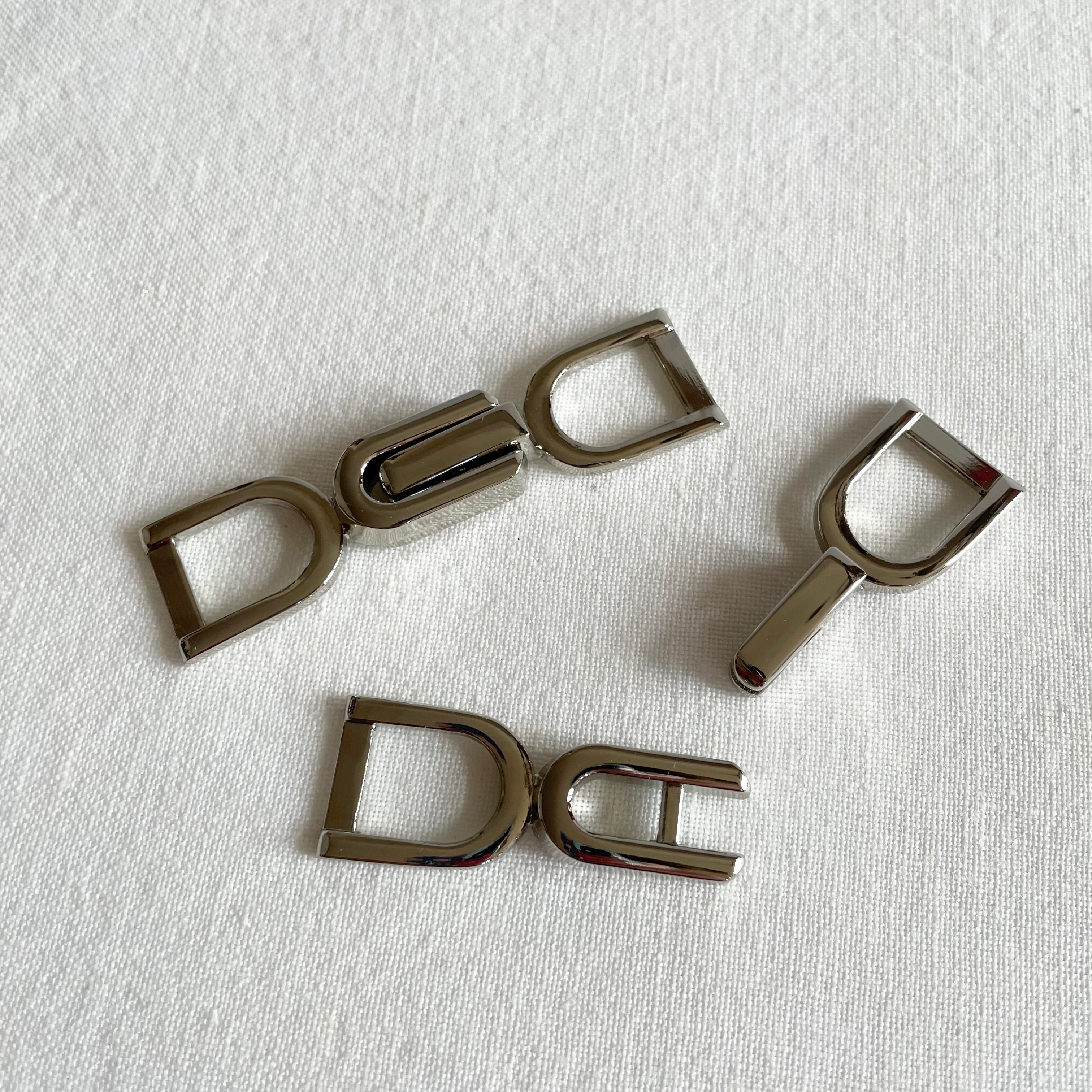 Slotted D-Ring Buckle - Silver