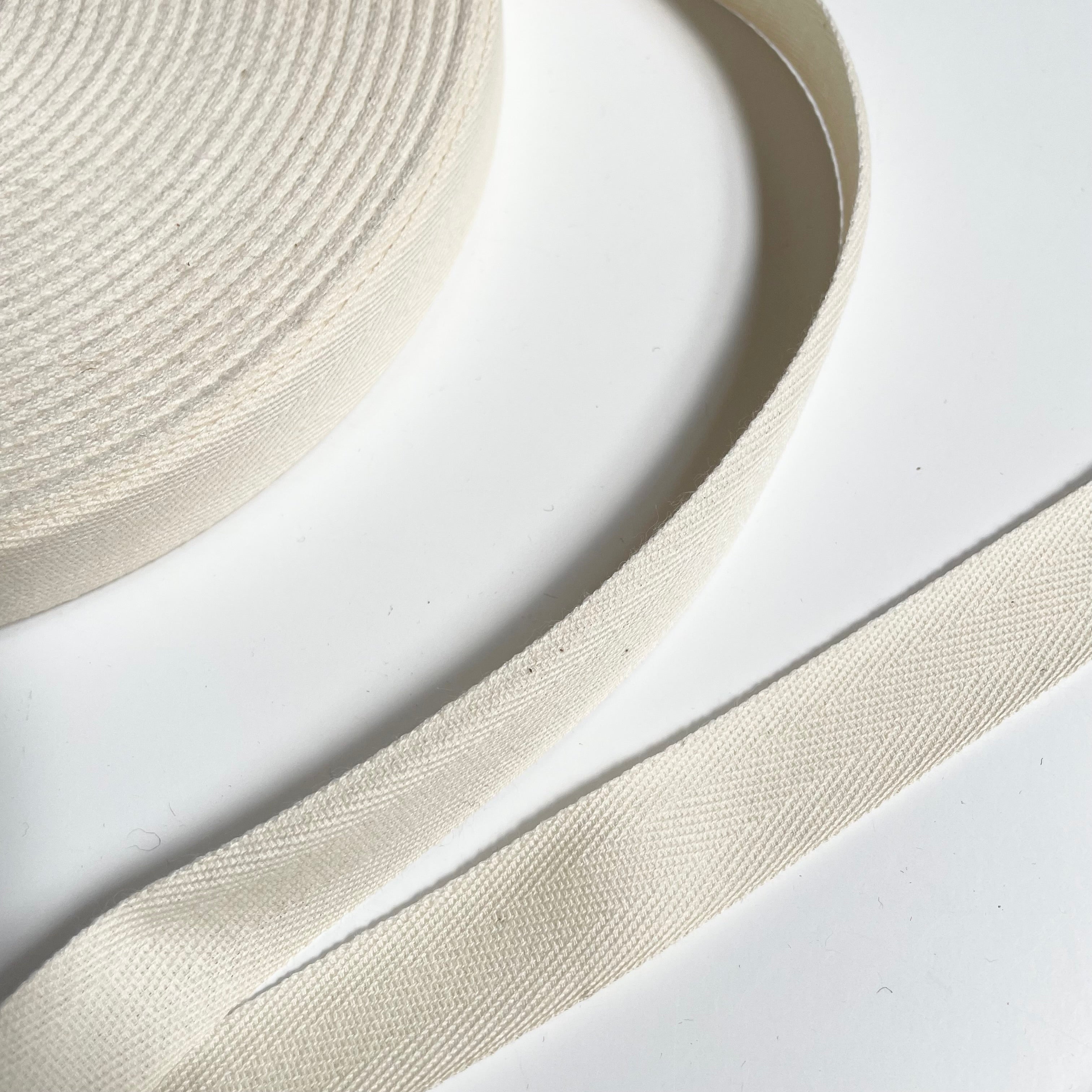 Lightweight Cotton Twill Tape - Natural 3/4"