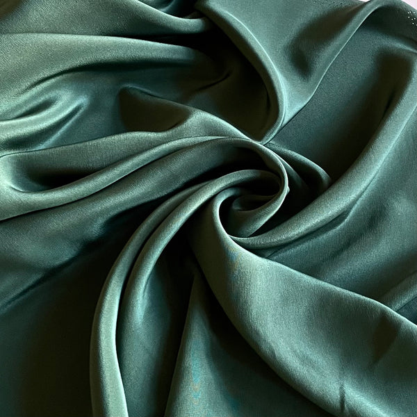 Silk Crepe de Chine - Forest Green