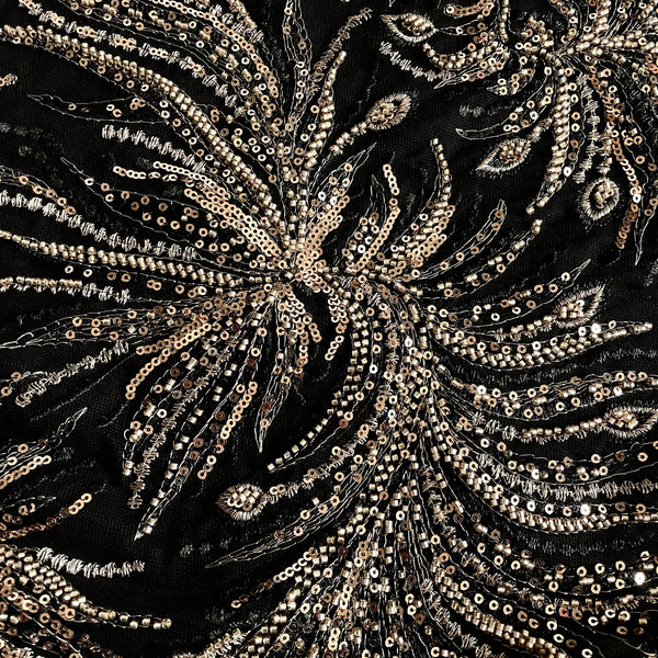 Beaded Tulle - Champagne Paradise