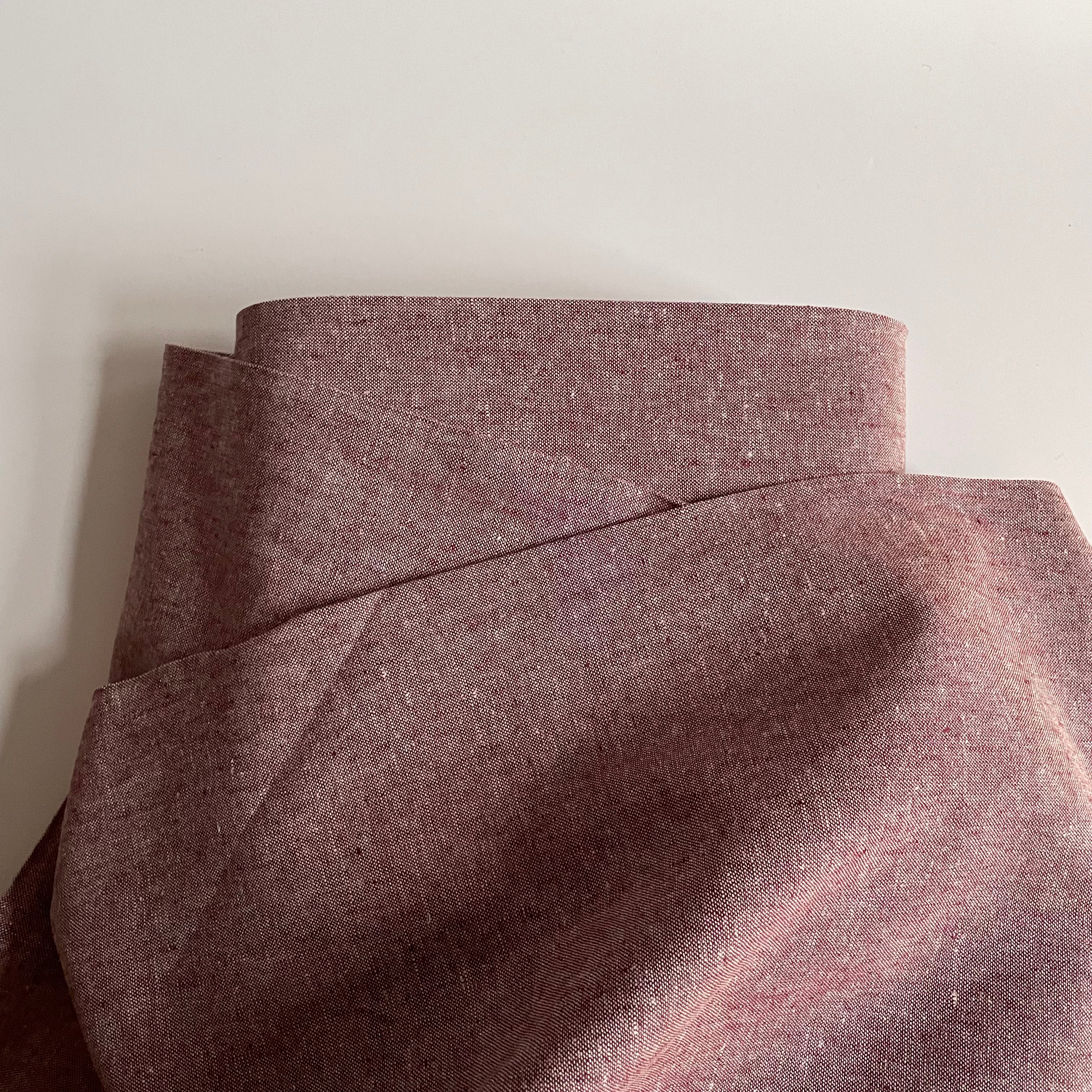 Robert Kaufman : Essex Linen / Cotton - Rust
