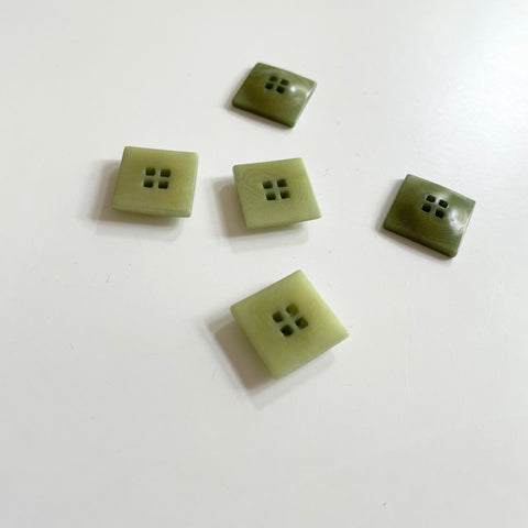 Square Button - Dark Green