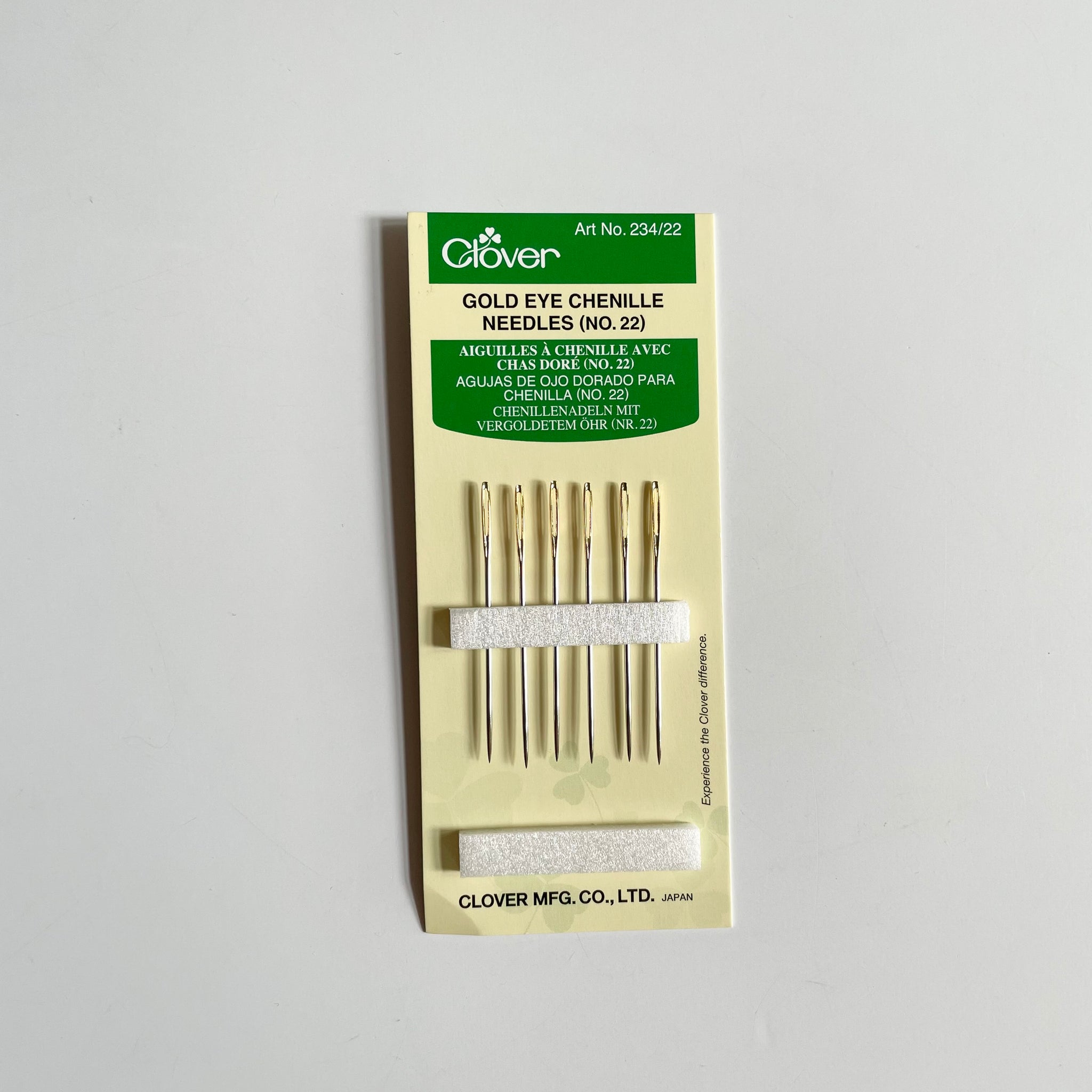 Clover Gold Eye Chenille Needles - Size 22